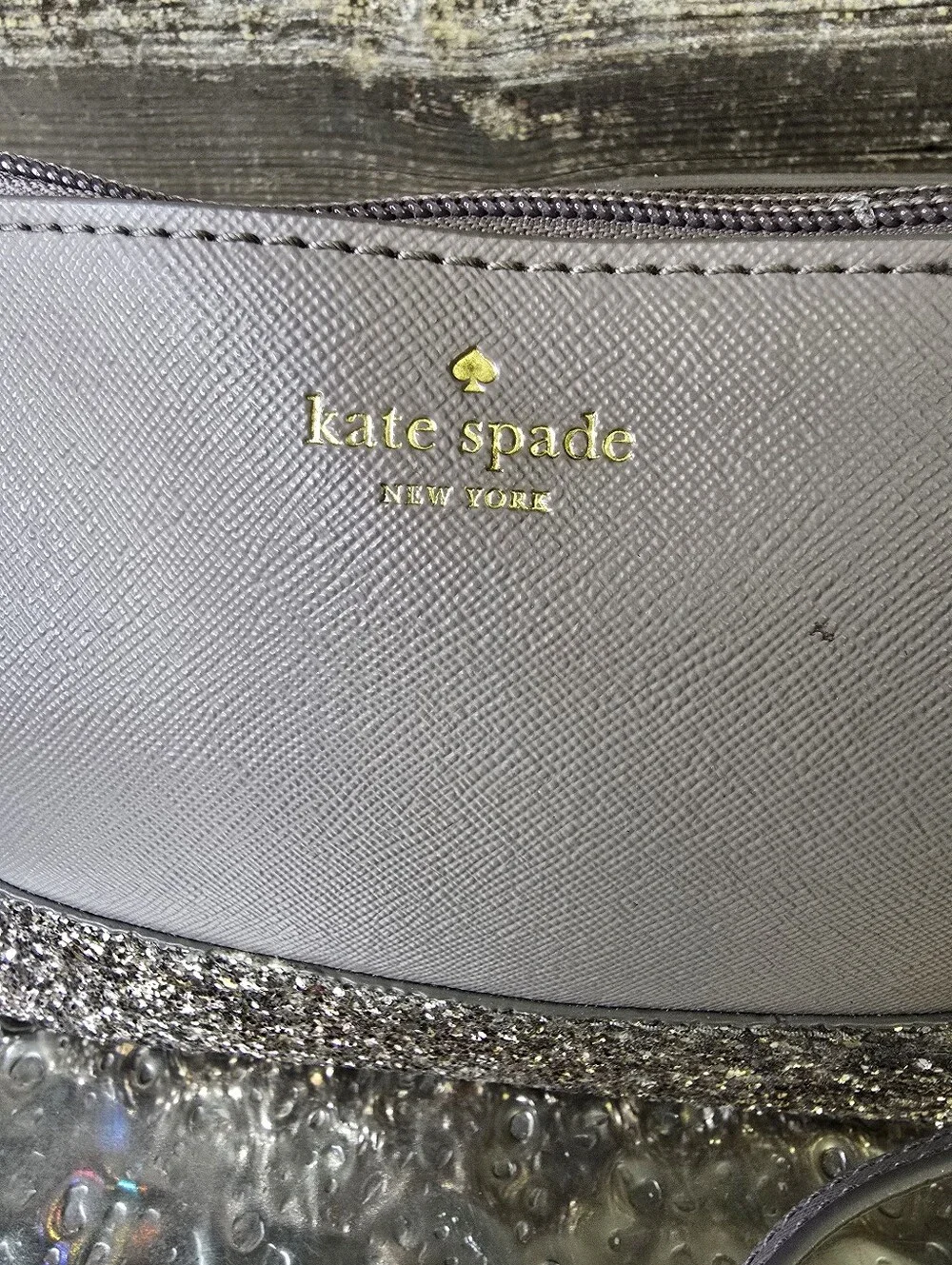 Kate Spade New York Greta Court Ramey Glitter Crossbody In Cityscape Gray